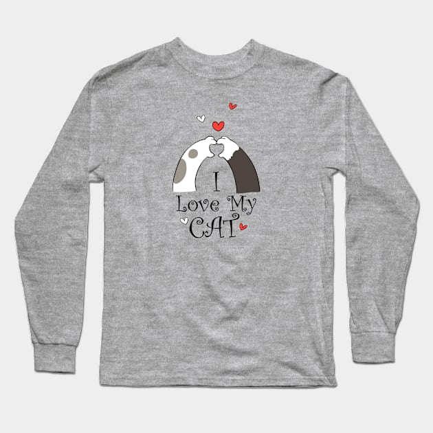 I love my cat Long Sleeve T-Shirt by graphicganga